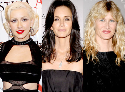 Christina Aguilera, Courteney Cox, Laura Dern Christina Aguilera, Courteney Cox, Laura Dern
